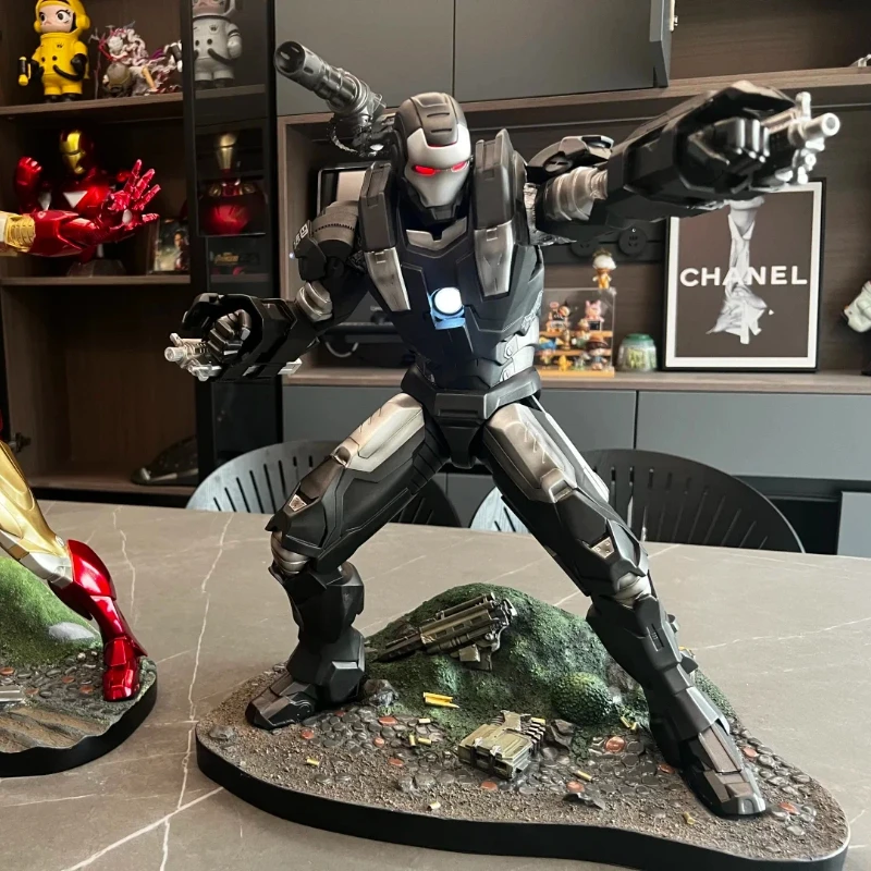 

Large Size War Machine Full Body Iron Man Resin Action Figure Glowing Marvel Desktop Decoration Ornament Surprise Gift For Fans