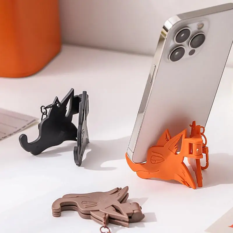 

【Y】1Pc Creative Cartoon Phone Stand Portable Foldable Mini Desktop Holder Can Be Hung And Decorated