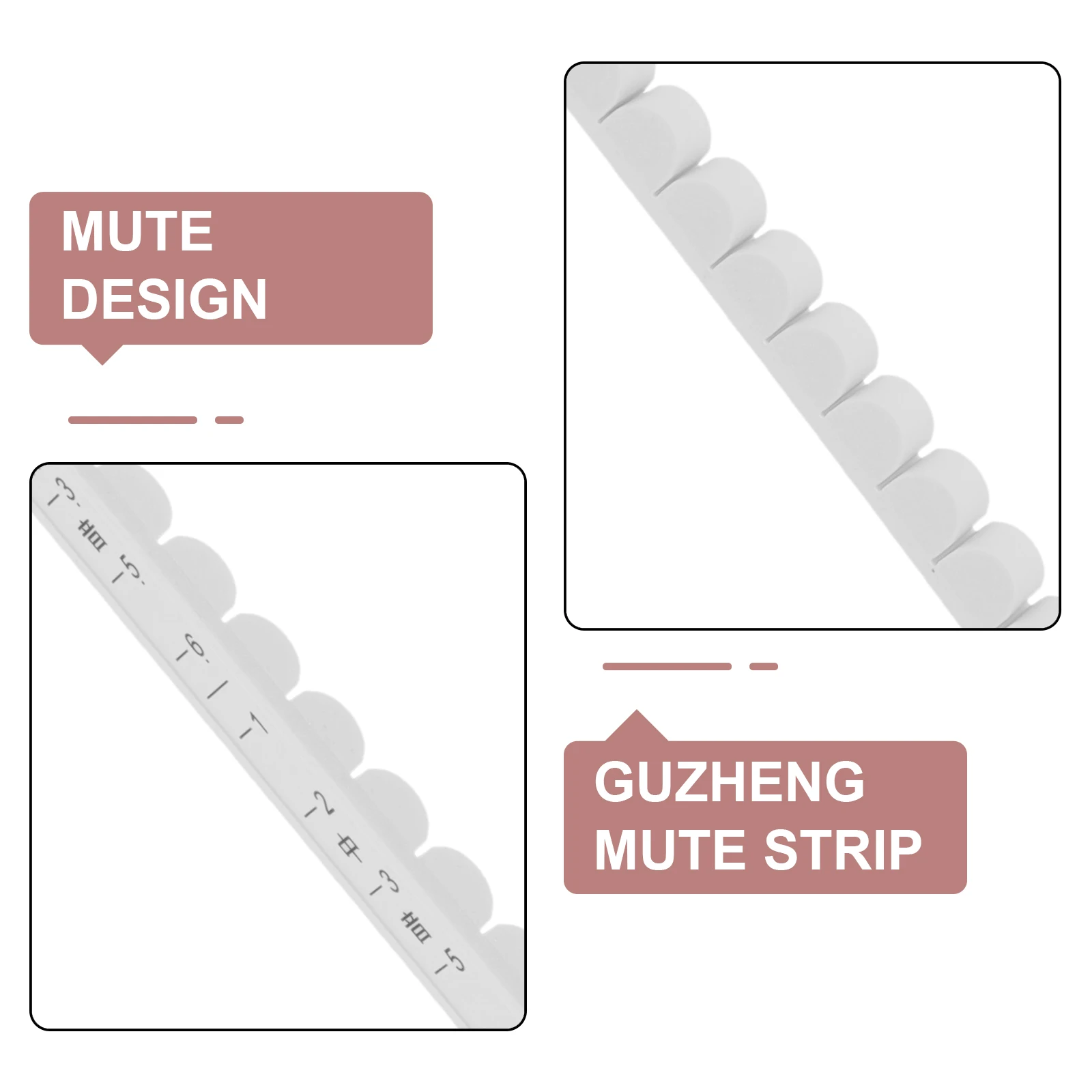 

Guzheng Mute Belt Silent Practice Tools Noise Cancelling Silicone Drum Pink Professional Practical Long Term Use Musical