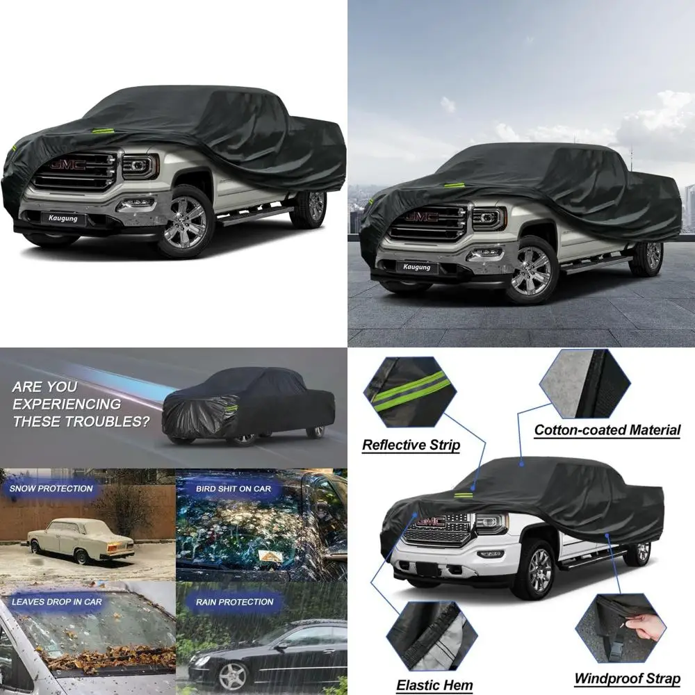 

Waterproof Custom Fit Truck Cover for GMC Sierra 1500-3500 Double 6.5' Bed (2014-2025), 7-Layer Heavyweight Outdoor Protection