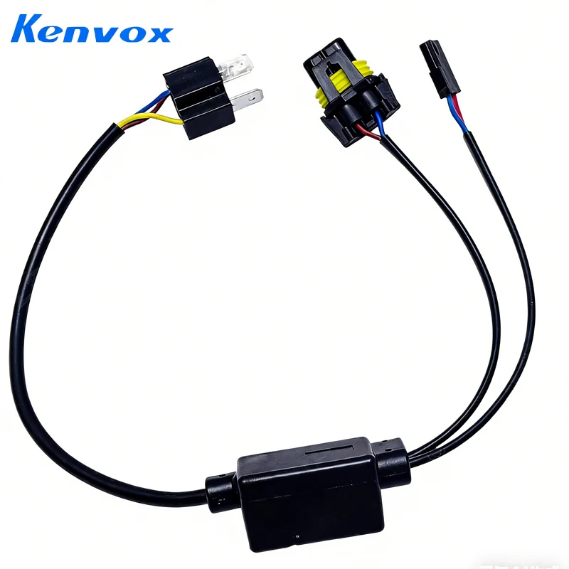 H4 Bixenon HID Xenon Headlights Adapter H4 High Low Relay Cable H4-2 Harness 1 cable For 1 bulb High Low Beam Cable