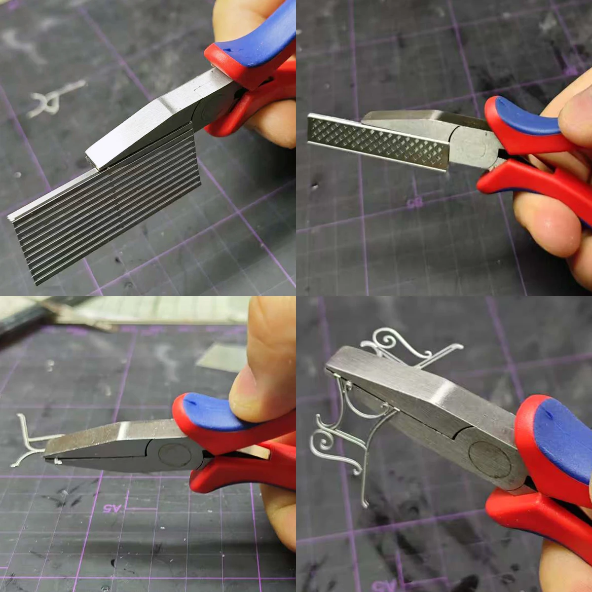 Modellbau-Werkzeuge für Fotoätzteile, Biegewerkzeuge für PE, Kupfer und Edelstahl, Schraubstock, Zangen, Nipper – Detail 1