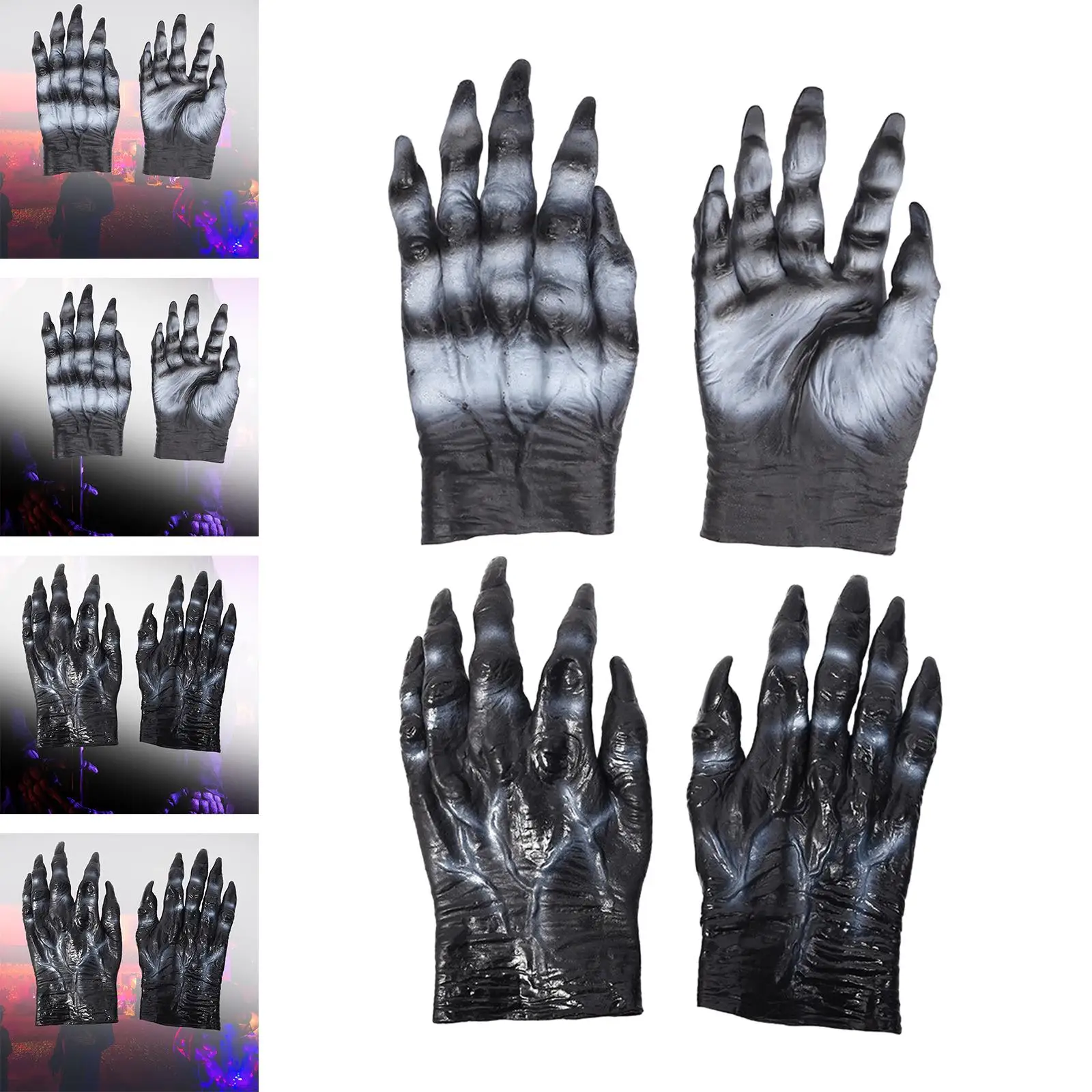 Gants de Costume de loup-garou, ongles longs, unisexe, effrayant pour hommes et femmes, Festival de carnaval, mains de loup, déguisement de pâques, jeu de rôle