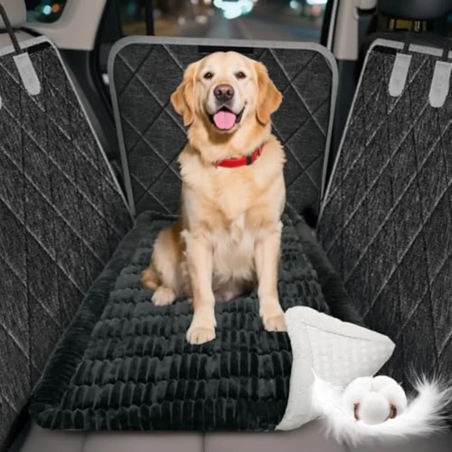 

Thickened Dog Bed for Car Back Seat Upgraded Bottom Non-Slip Fits Hard Bottom Car Seat Cover Premium Dog Car Seat Cover