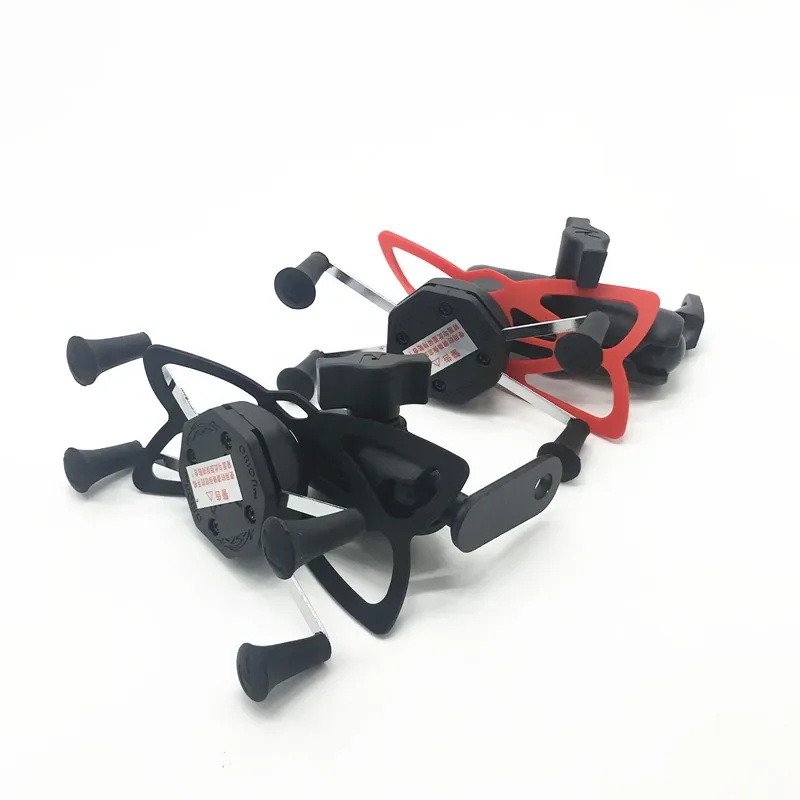 5in1 Aluminum Double Socket Arm L Type Motorcycle Base Mount Rearview Mirror Mobile phone Holder for gopro