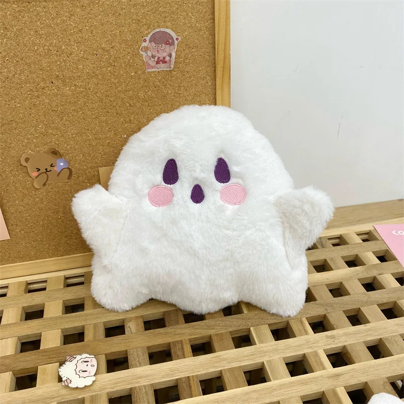 Cute Plush Spoof Ghost Bag Casual All-match Purse Fashion Women Handbag Shoulder Bag Cute Canvas Messenger Bag Funny Cartoon