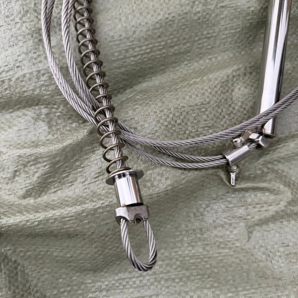 1PC Two Section Double Steel Wire Stronger Spring Replacement With Nuts Wire Rope For the Wild Boar Trap Fox Trap Rabbit Trap view 6