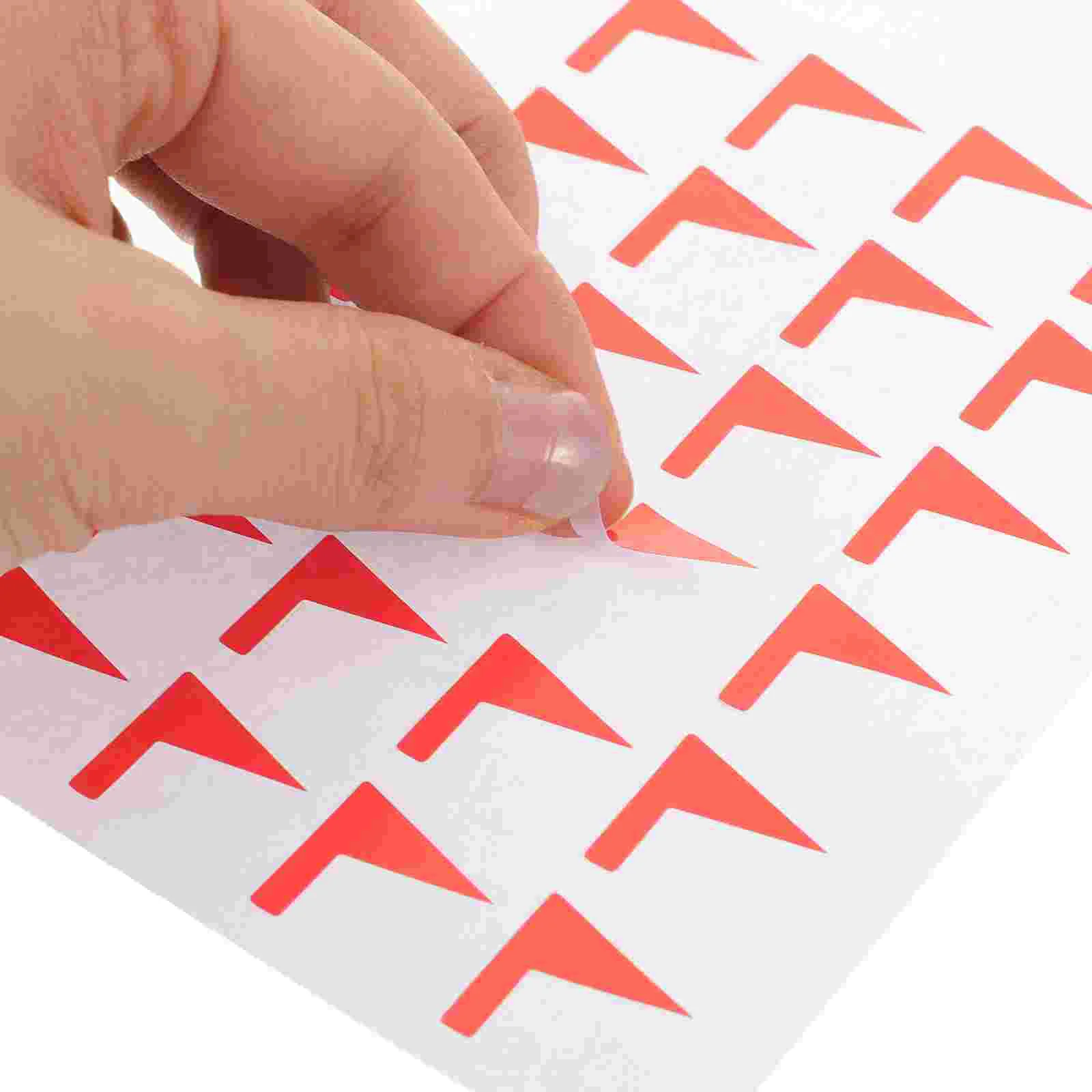 12 Sheets Highlighters Nail Stickers Flag Shape Label Small Map Decals Food Labels