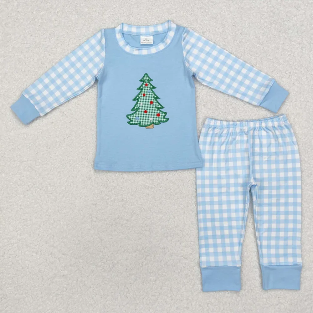 

9.16 Kids Winter Clothes For Boys Baby Boys Christmas Tree Shirt Pants Pajamas Clothes Sets