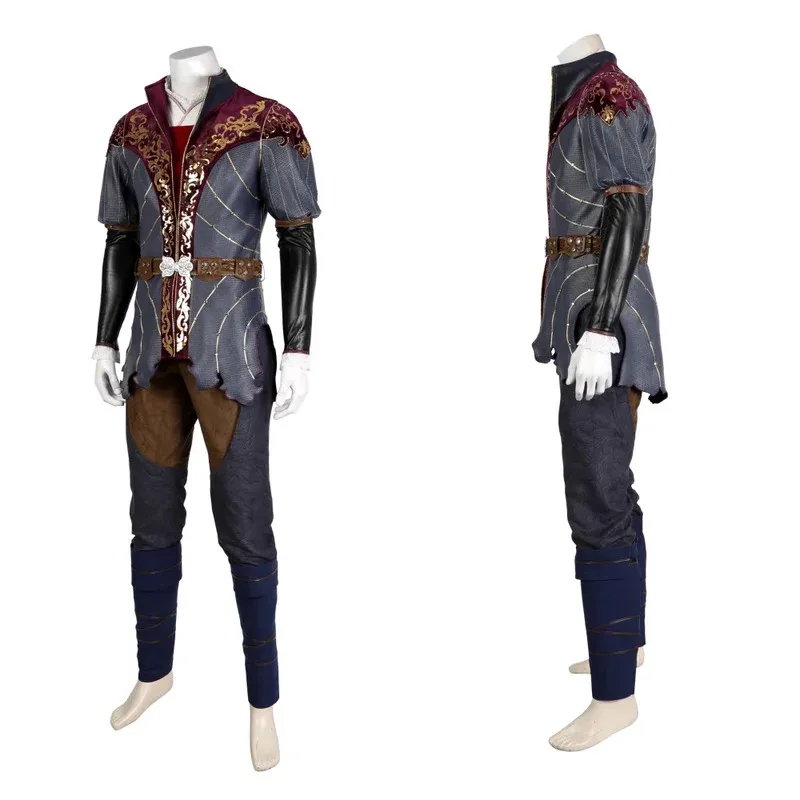 

Game BG 3 Astarion Cosplay Costume Disguise Baldur Outfit Halloween Comic Con Battle Suit Custom Size ty'4