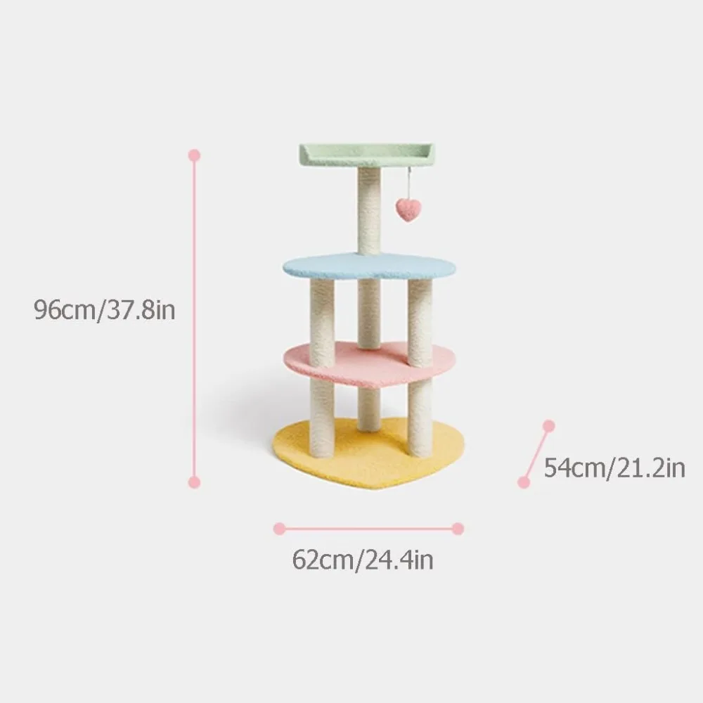 Cat Tree Creativity Cats Tree, Colorful Multi-Level Cat Tower for Kittens, Strong and Durable Cat Scratchers Furniture