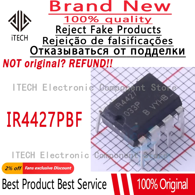 (10-50)pcs/lot Original IR4427PBF IRS4427PBF IR4427 DIP DIP-8 IC Integration Authentic 100% New and Genuine