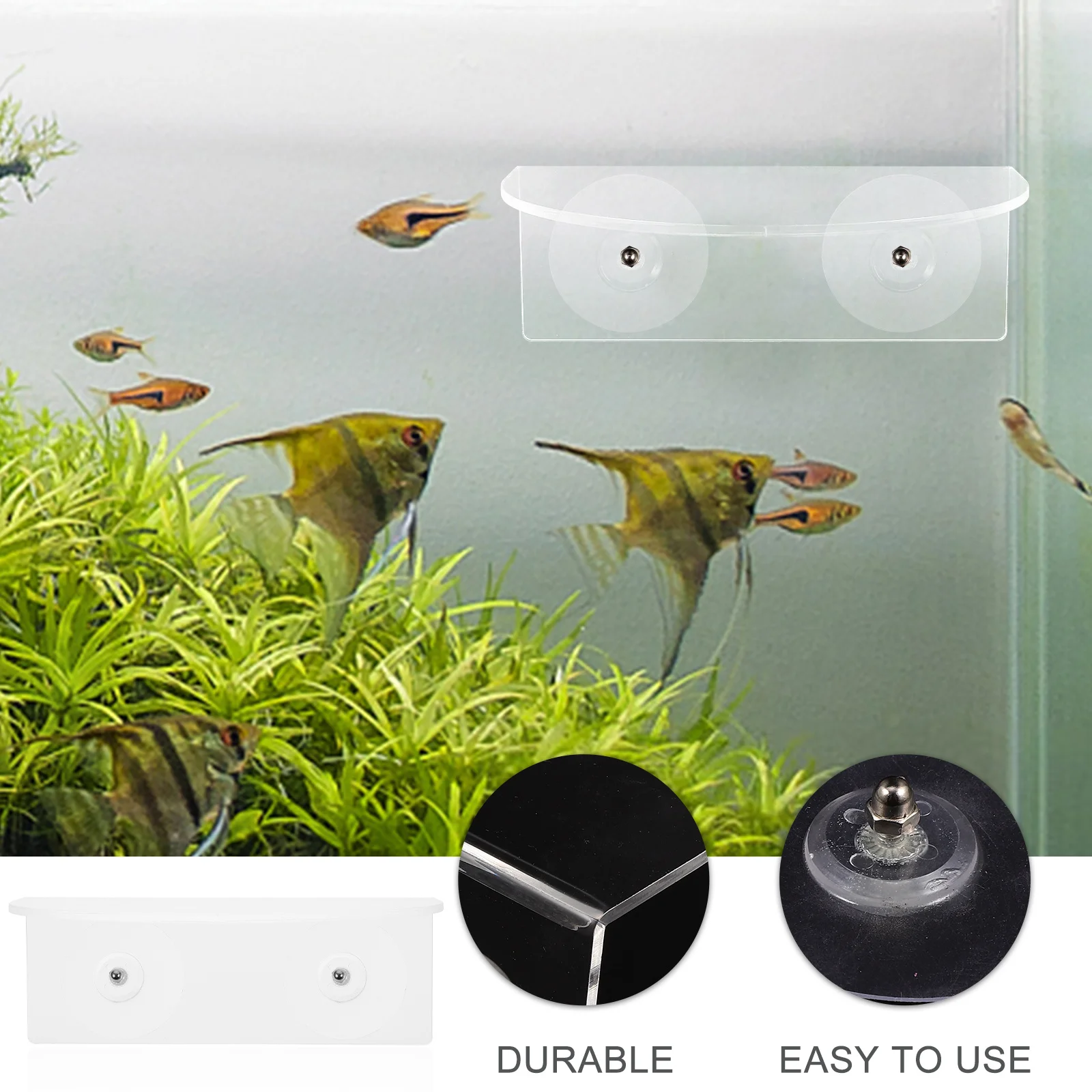 

1 set 1 Set Acrylic Plant Holder For Fish Tank Transparent Aquarium Shelf Bracket Support Rack Fish Tank Accessories