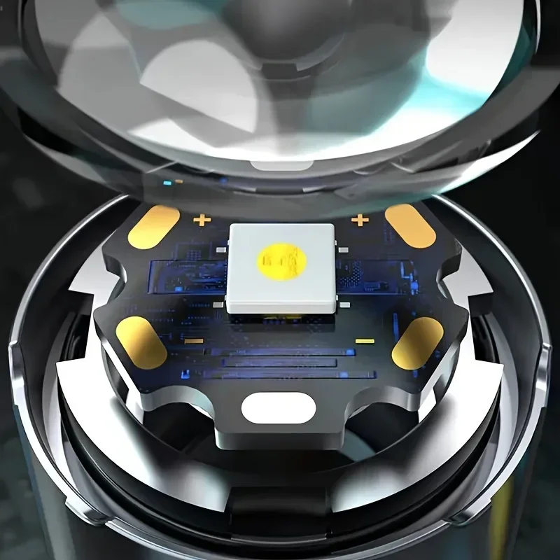 Powerful LED Flashlight Type-C USB Fast Charging Flashlights Outdoor Emergency Torch Camping Flashlights with Built-in Battery