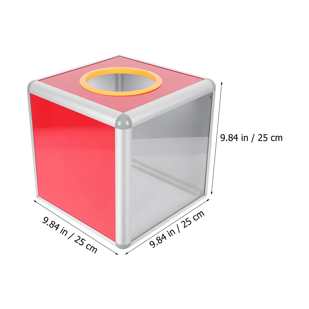 Large Capacity Transparent Multi-Function Lottery Box Donation Ballot Box Meeting Raffle Drawing Accessory Raffle Accessory