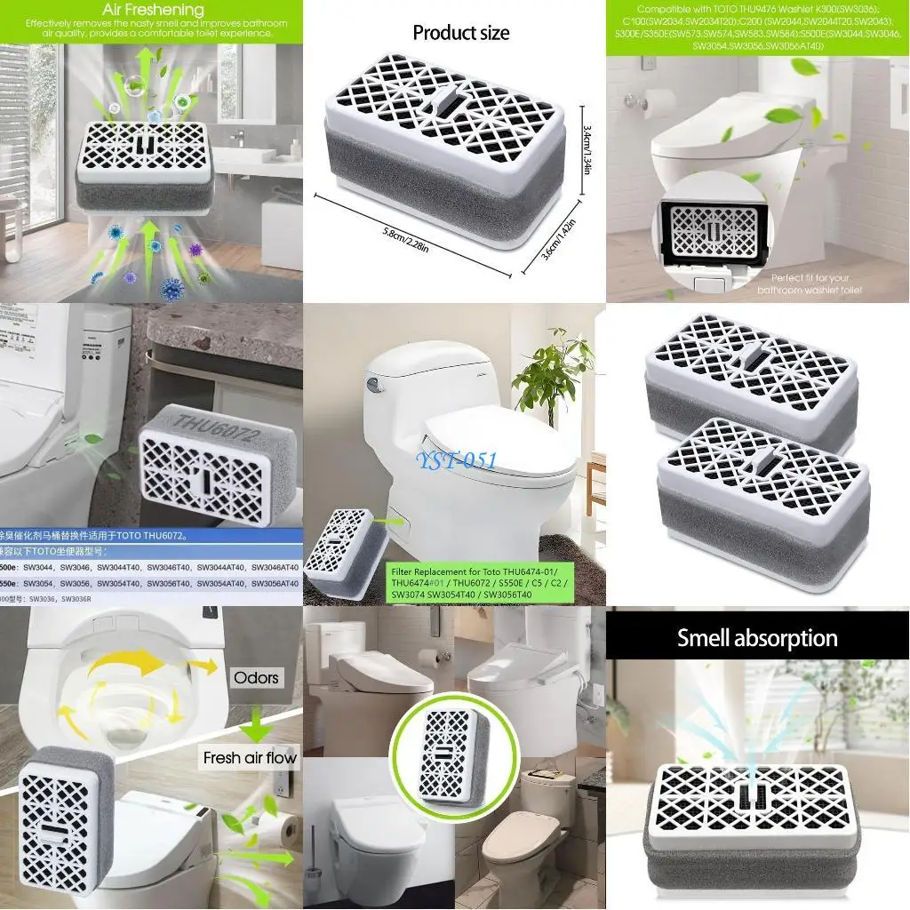 

E15A 4PCS активированные углероды Deodorizer Deodorizer Filter для THU6474-01