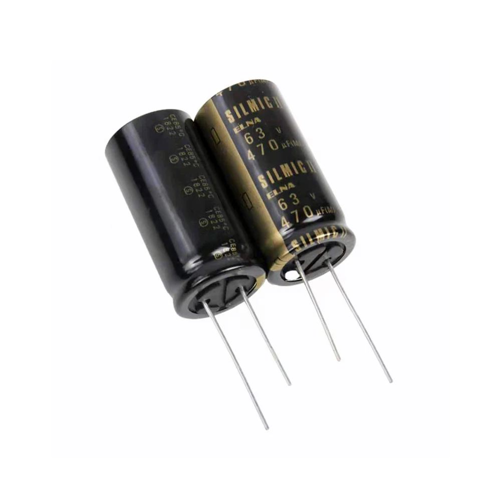 2pcs-10pcs ELNA 63V 470UF 18x37mm 470uF/63V RFS SILMIC II Brown God 2 Audio Electrolytic Capacitors for AMP Board