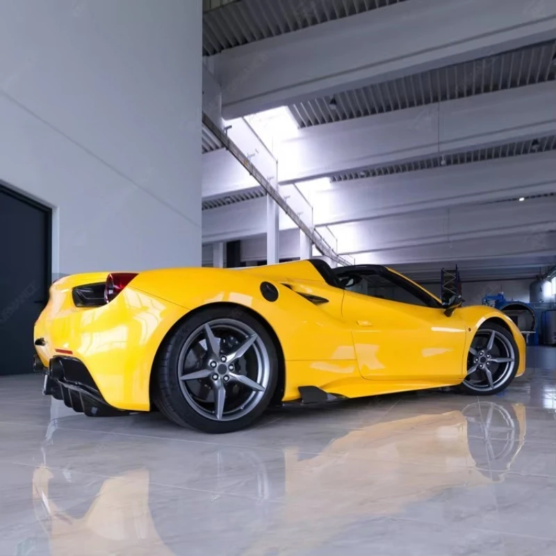 Super Car Body Kit for  488 Modified to C Style Front Lip Rear Diffuser Carbon Fiber Body Kit