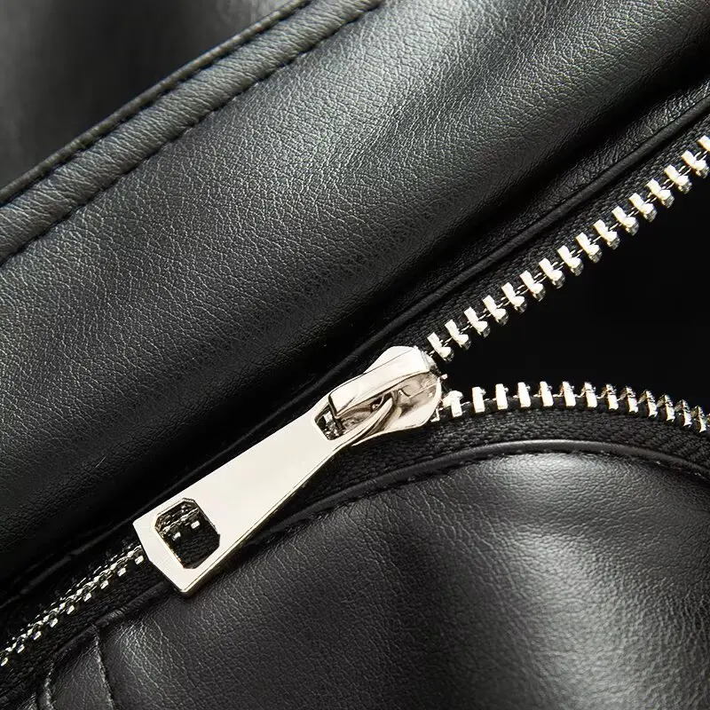 Détachable col de fourrure artificielle en cuir Jaet femmes Faion automne nouveau Sle JNLEAOG manteau en cuir synthétique Busin décontracté