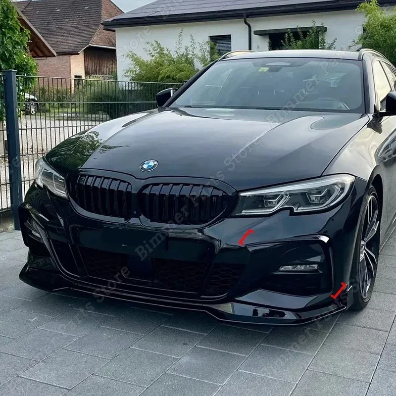 Car Front Side Bumper Fog Lamp Gloss Black/Carbon Look Body Kit Tuning For BMW G20 G21 318i 320i 325i 330i 330d 330e 2019-2022