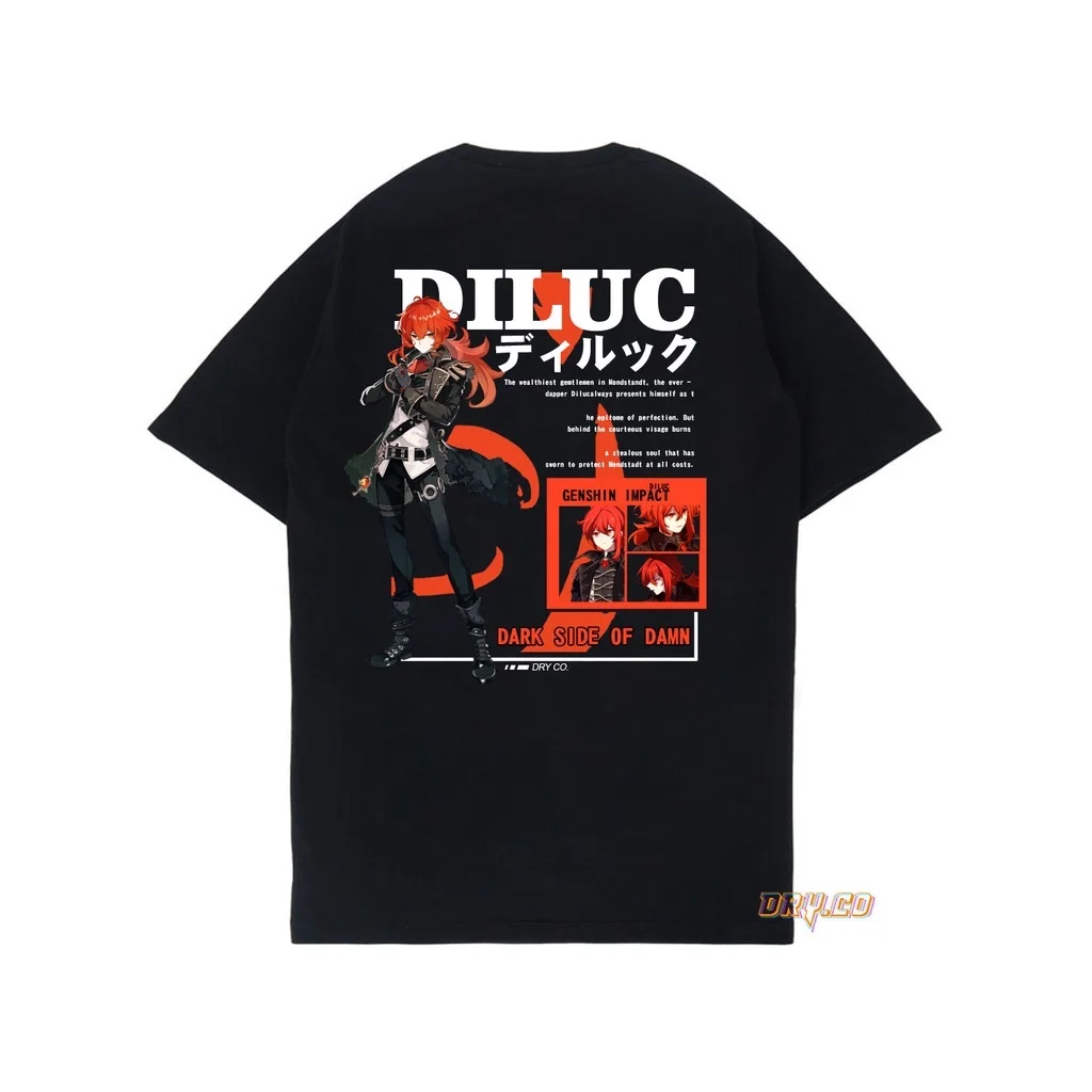 DILUC tee /T-Shirt GAME GENSHIN IMPACT (MONDSTADT)  /UNISEX PRIA WANITA/DRYCO