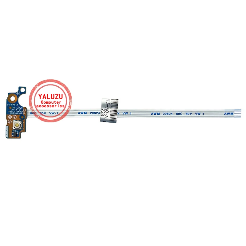 Placa de interruptor para laptop, placa de botão para hp pavilion 15-ac 15-ay 15-af 15-bn 15-ba TPN-C125 c126 250 255 g4 g5 LS-C701P 435mw232l01
