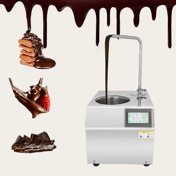 1KW Stainless steel material chocolate tempering and melting hot chocolate dispenser commercial chocolate melting machine