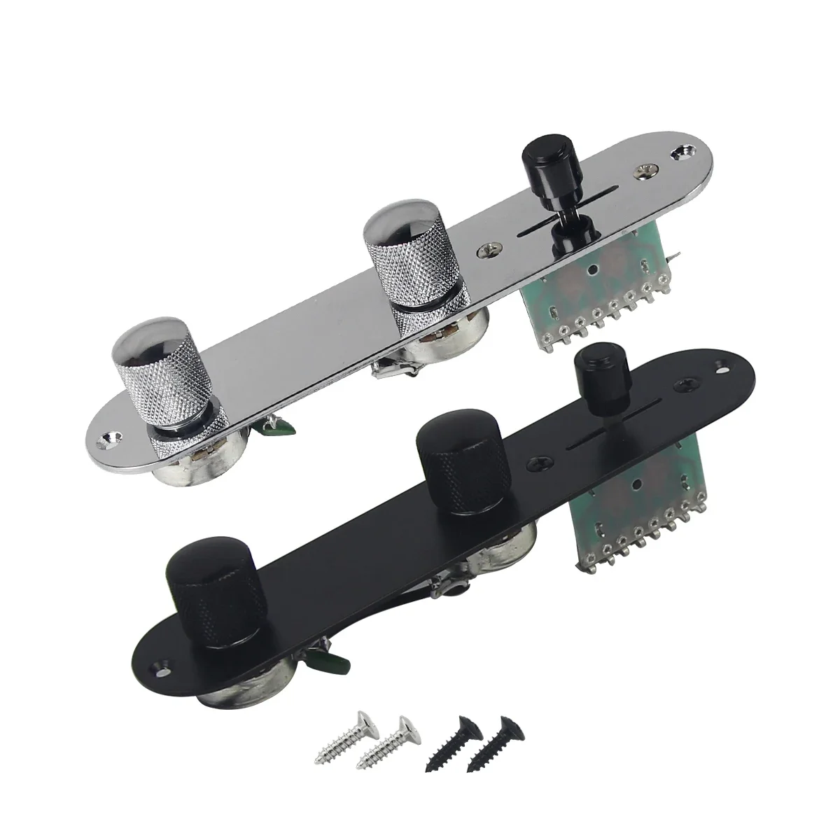 

3 Way Switch Prewired TL Guitar Control Plate Metal For Guitar Parts,Chrome