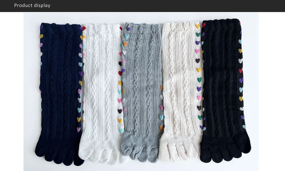 Niedliche kurze Zehensocken für Damen und Mädchen, Baumwolle, gestreift, Katze, Liebe, modisch, schweißabsorbierend, antibakteriell, atmungsaktiv, warm, Fünf-Finger-Socken – Detail 3