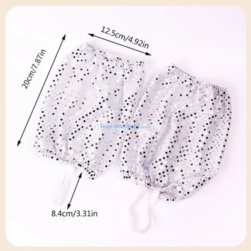 N7YF Sequins Legwamer Long Leg Socks Elastic Cuffs Leg Warmers Glitter Leg Sleeve 80 Raves Foot Cover Gaiters