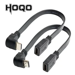 HDMI-compatible 270/90 Degree Angle Thin Flat HDMI Extension Cable Male to Female Up/Down Angle Cord 1.4v short hdmi kabel 0.3m