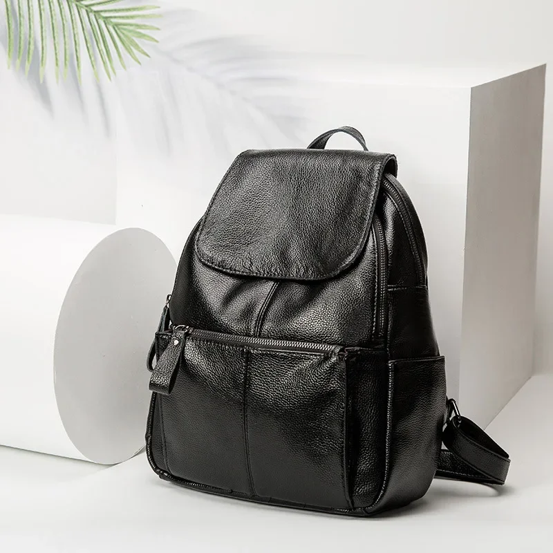 Women's Zipper Backpack, Large Capacity Black University Backpack, Backpack, Women's Travel Bag, Daily Bag