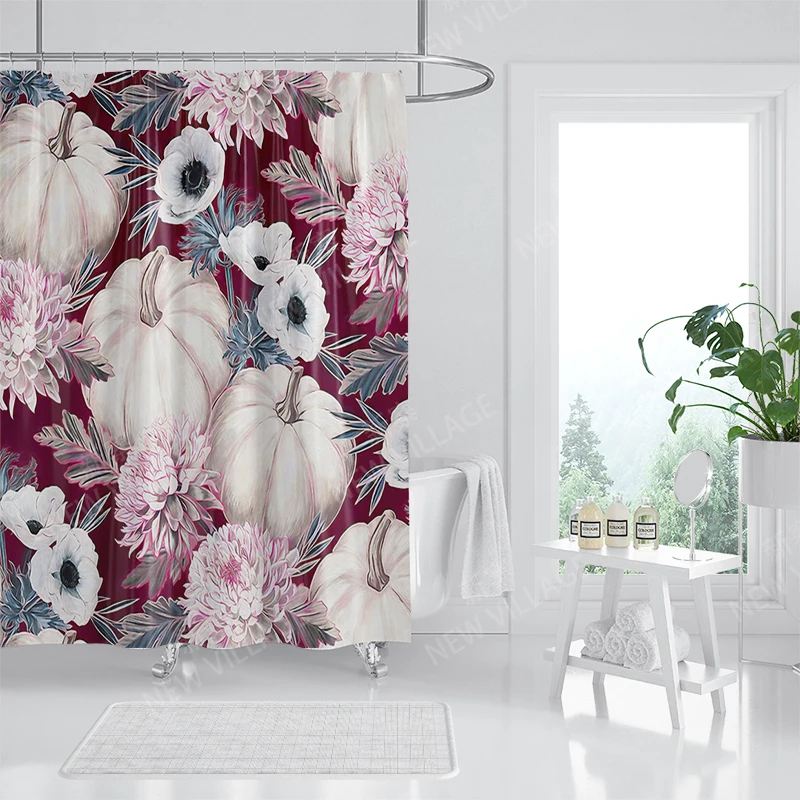 Waterproof fabric shower curtains Bathroom curtain accessories Bath curtain for shower 180x200cm 240*200 plant boho decoration