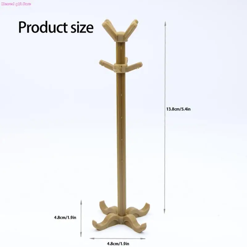 D0JC Espositore per appendiabiti in miniatura 1/12 Decorazione del soggiorno della casa delle bambole