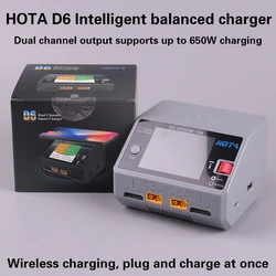 HOTA D6 Dual Smart Charger DC650W 15A Built-in Micro USB for Lipo LiIon NiMH Battery with iPhone Samsung