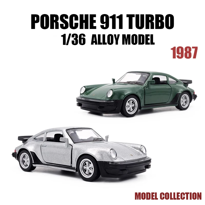 1:36 Porsche 911 Turbo Racing Sports Car In Lega Pressofuso Modello Retro Tirare Indietro Hot Wheels Giocattoli Premium Per I Bambini Regalo Raccogliere Decor