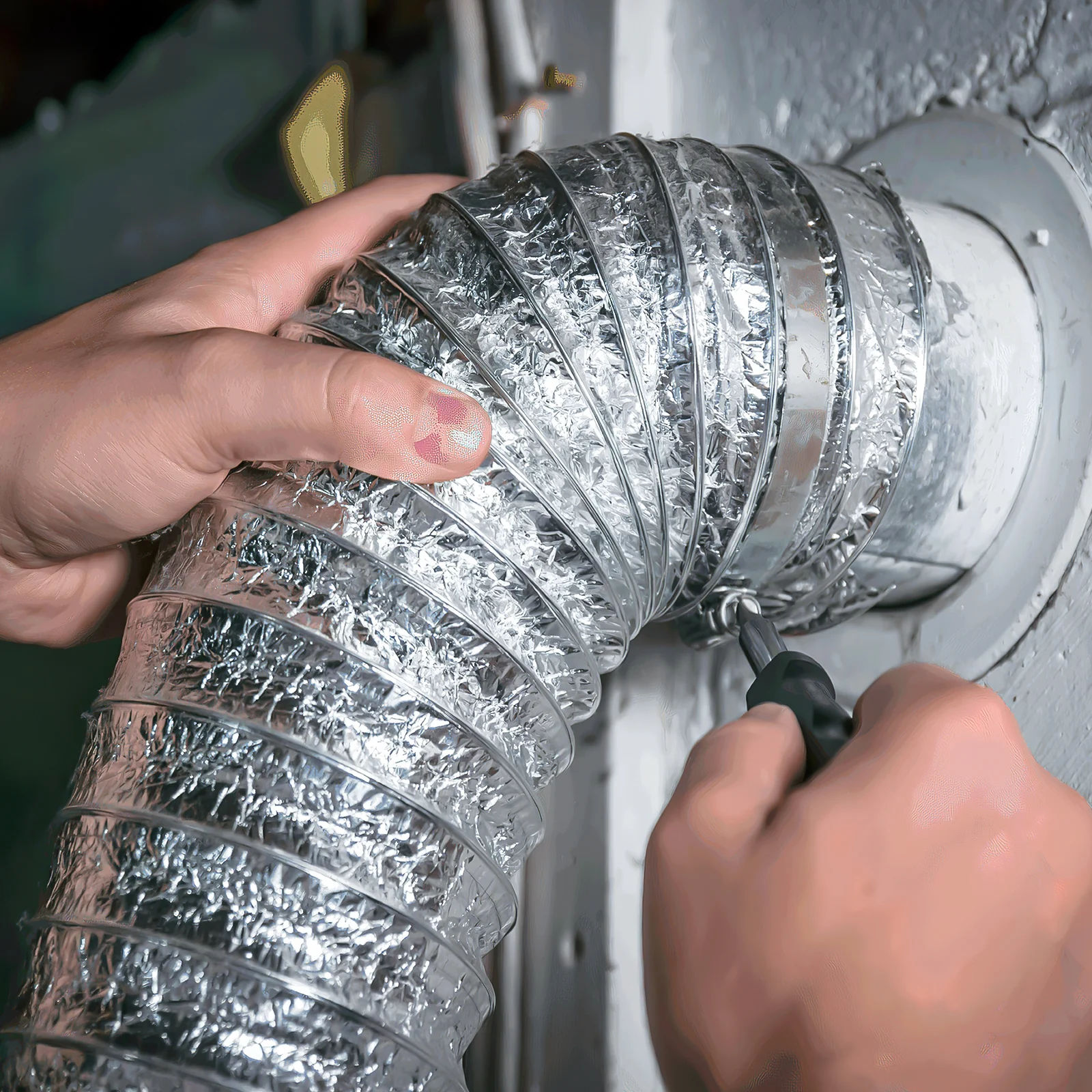 

High Temperature Resistant Aluminum Flexible Ducting Fireproof Ventilation Pipe Retractable Air Conditioner Exhaust for Kitchen