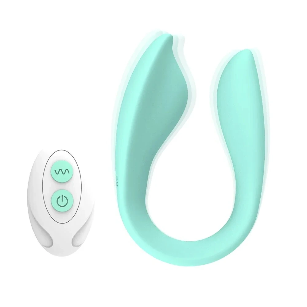 9 Speed U-Shape Wearable Vibrator Wireless Remote Dual Motors Clitoral & G Spot Stimulator Adult Sex Toy for Women