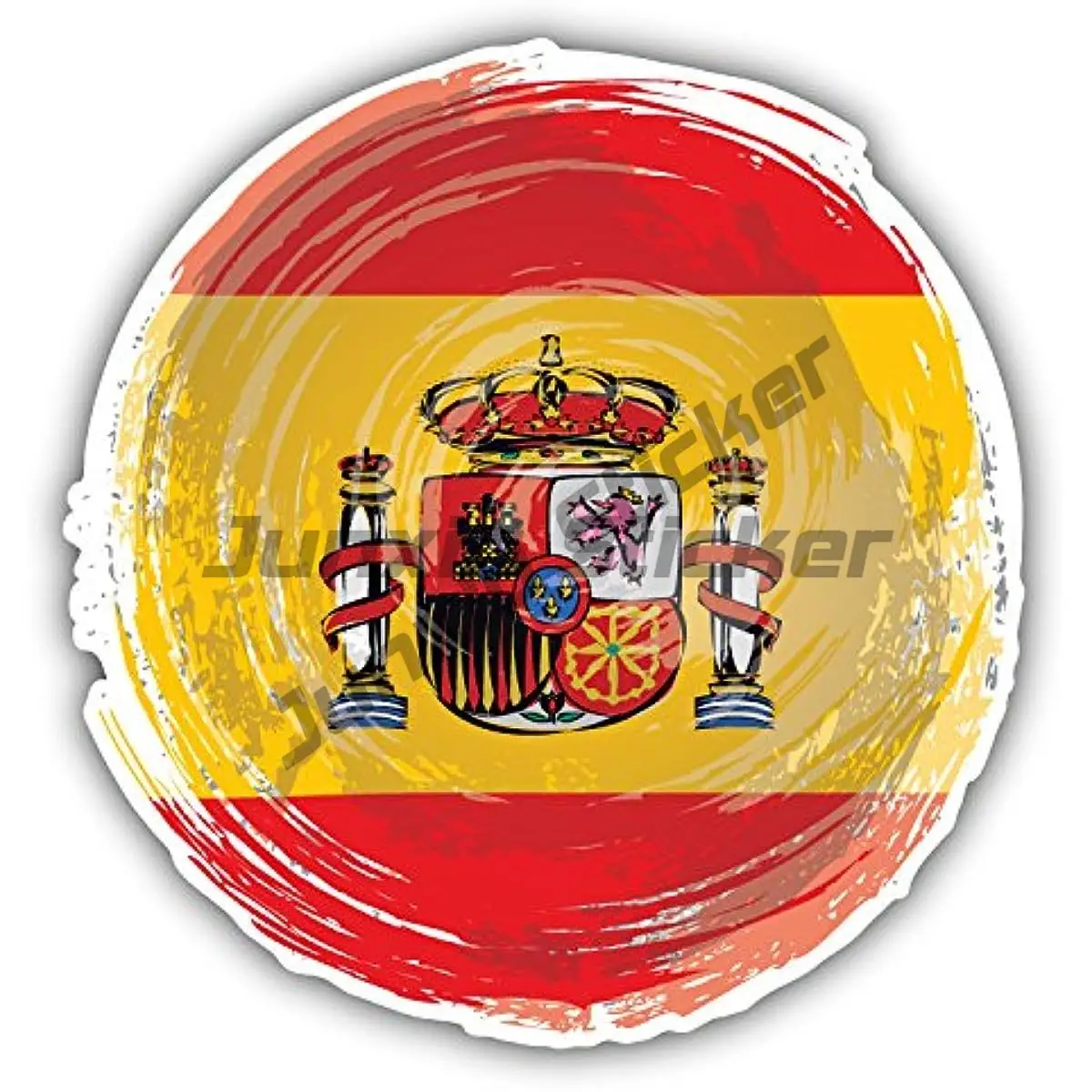 Round Spain Car Sticker Coat of Arms City Flag Spanish Stickers Suitable for Helmet Motorcycle Laptops PVC Decal