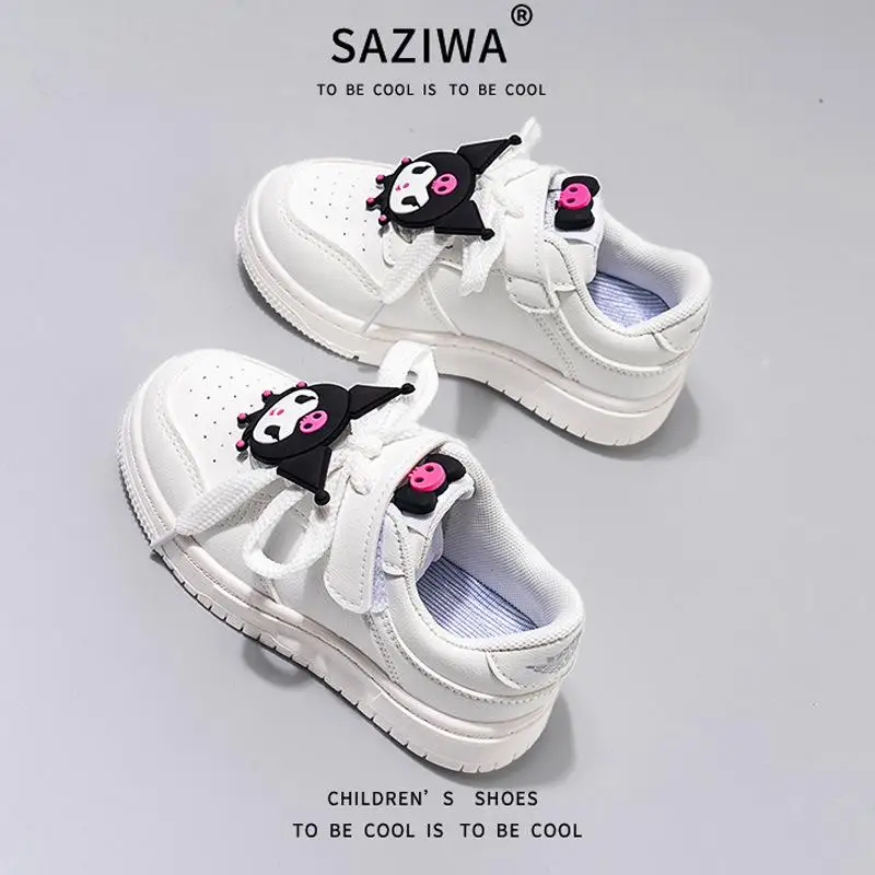 Sanrios Anime Kuromi Girl Sneaker Cartoon Child Board Shoes Breathable Run Shoes Spring Autumn Outdoors Antiskid Shoe Girl Gift