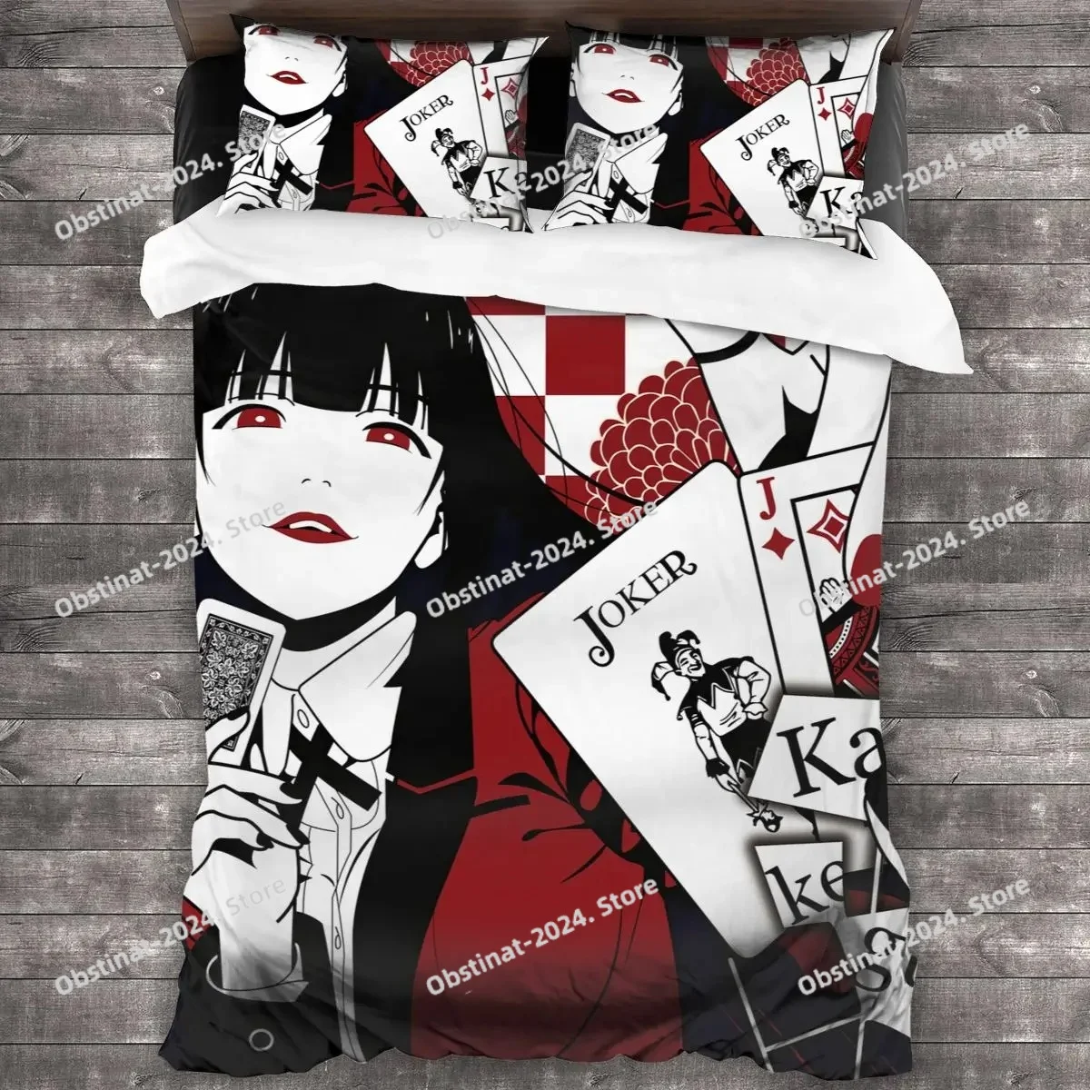 

Kakegurui Yumeko Bedding Set Single Twin Full Queen King Size Bed Set Aldult Kid Bedroom Duvet cover Sets 3D Print Anime 011