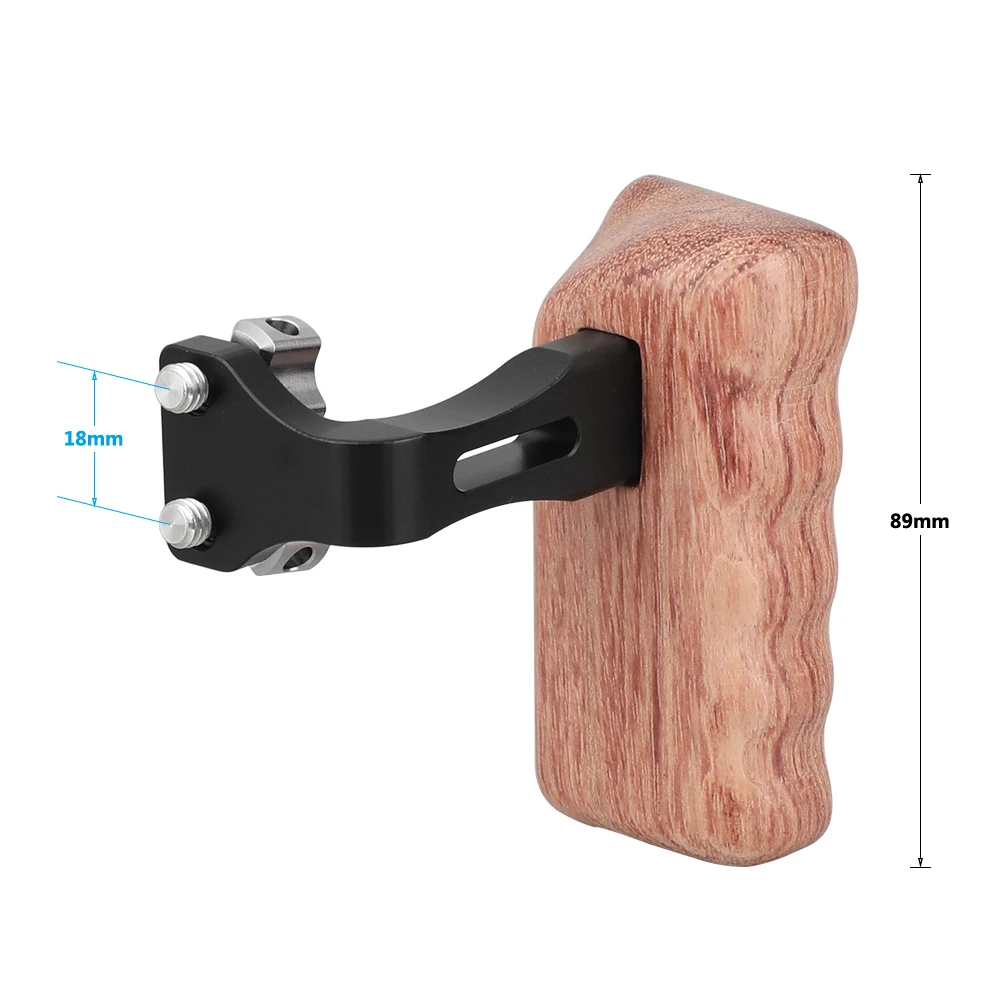 CAMVATE fotocamera reversibile impugnatura in legno sinistra/destra con manopola Thumbscrew da 1/4 "-20 per DSLR RED Camera DV Video Cage Rig