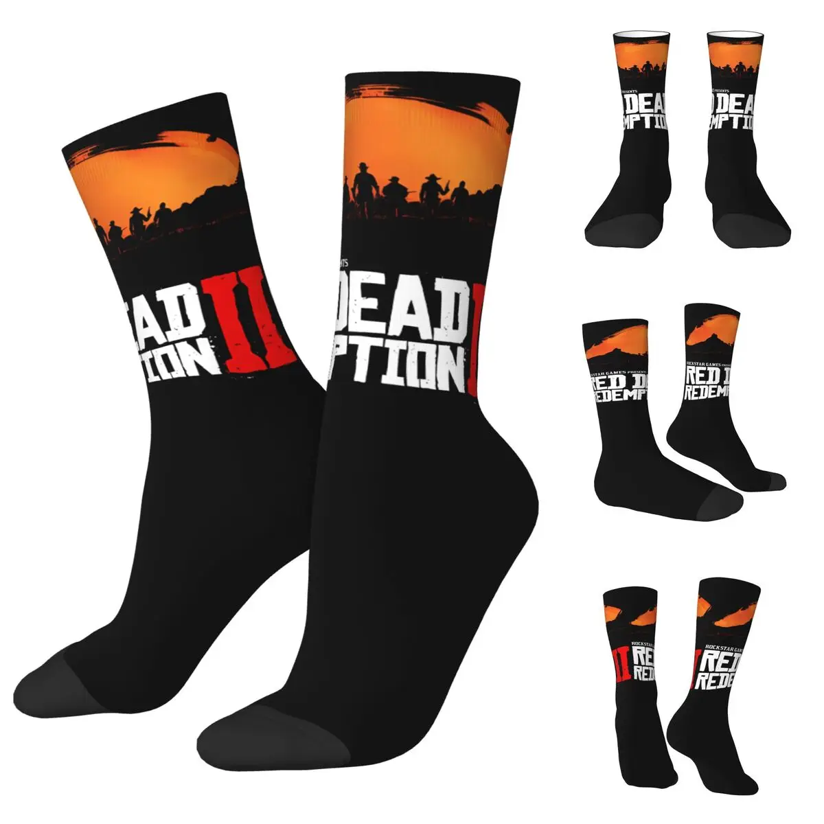 

Игра Red Dead Redemption для мужчин и женщин с принтом Носки, Применимые для движения по всему году Подарок для одевания