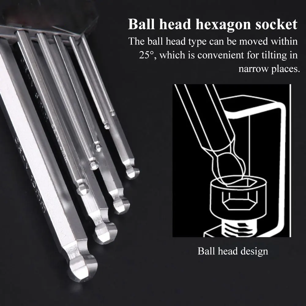 L Type Double-End Screwdriver Hex Wrench Set Allen Key Hexagon Flat Ball Torx Star Head Spanner Key Set Hand Tools