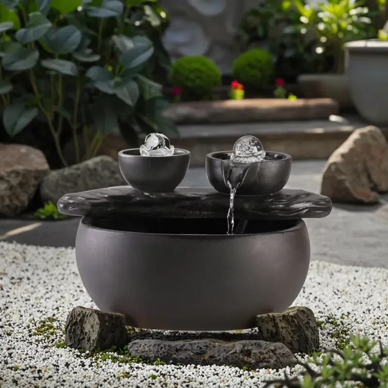 for Garden Circular Landscape Decoration Waterfall Fountain Interior Home Ornament Set