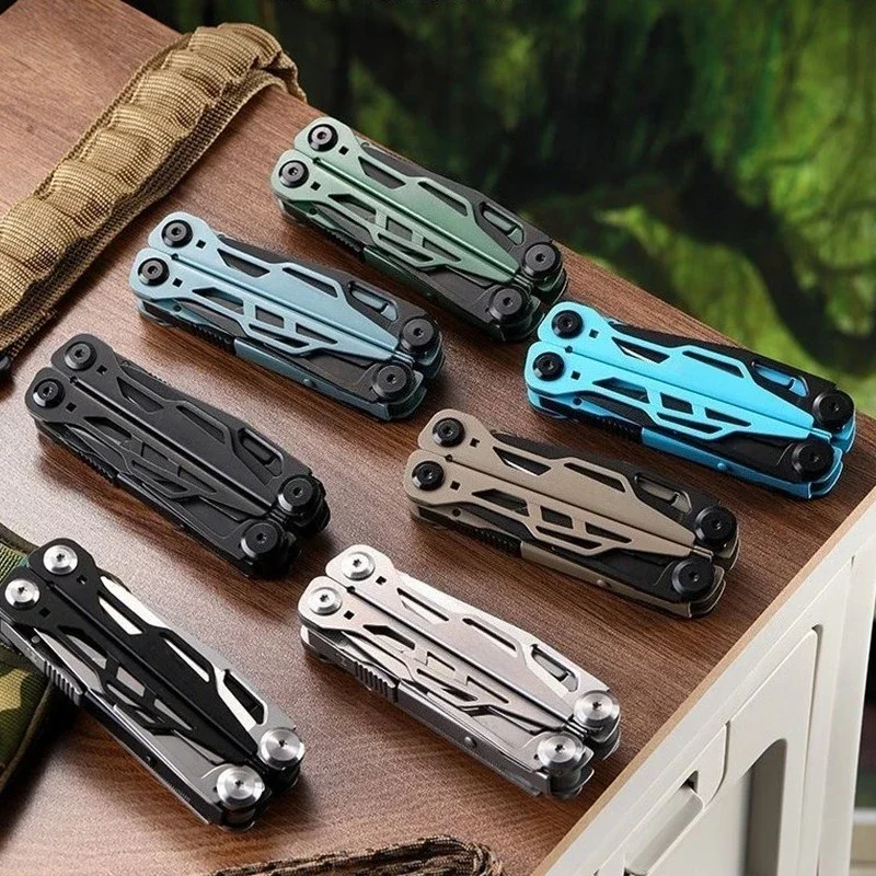 BHBT 25 في 1 كماشة متعددة المهام 7 ألوان EDC سكين جيب متعدد الأدوات محمول للتخييم في الهواء الطلق أداة متعددة الوظائف مع لقم