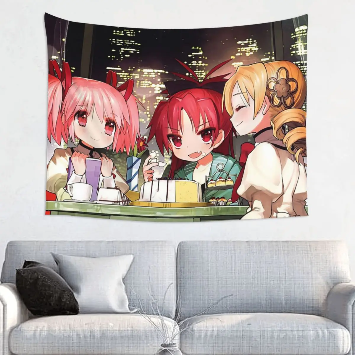 Tapiz Mahou Shoujo Puella Magi Madoka Magica, tapiz estampado para colgar en la pared, alfombra mágica para chica, manta, decoración de pared, Tapiz