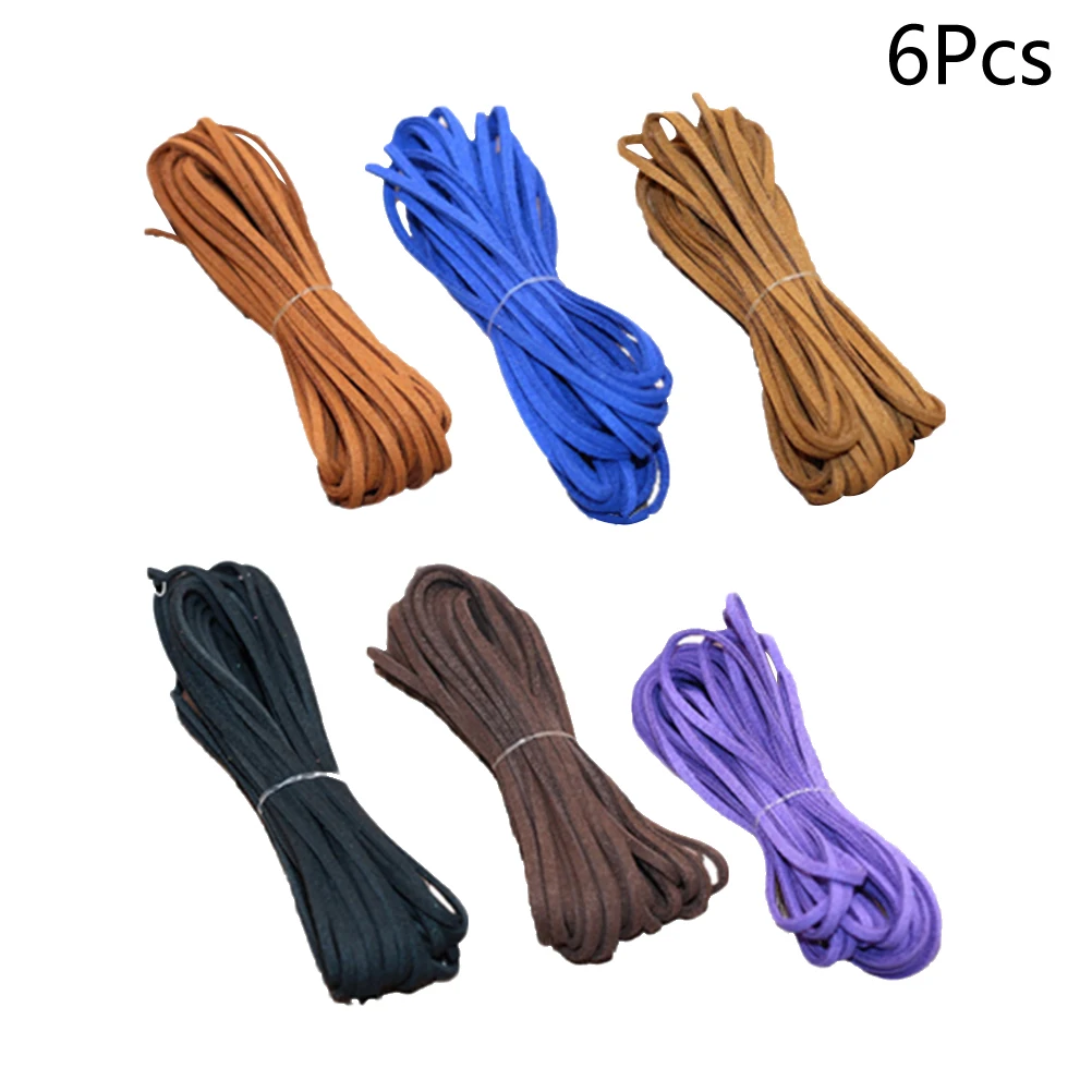 

6 Pcs Beaded Necklace Bracelet Suede Cord for Handmade Jewelry Craft Projects String Accessories DIY Decorations