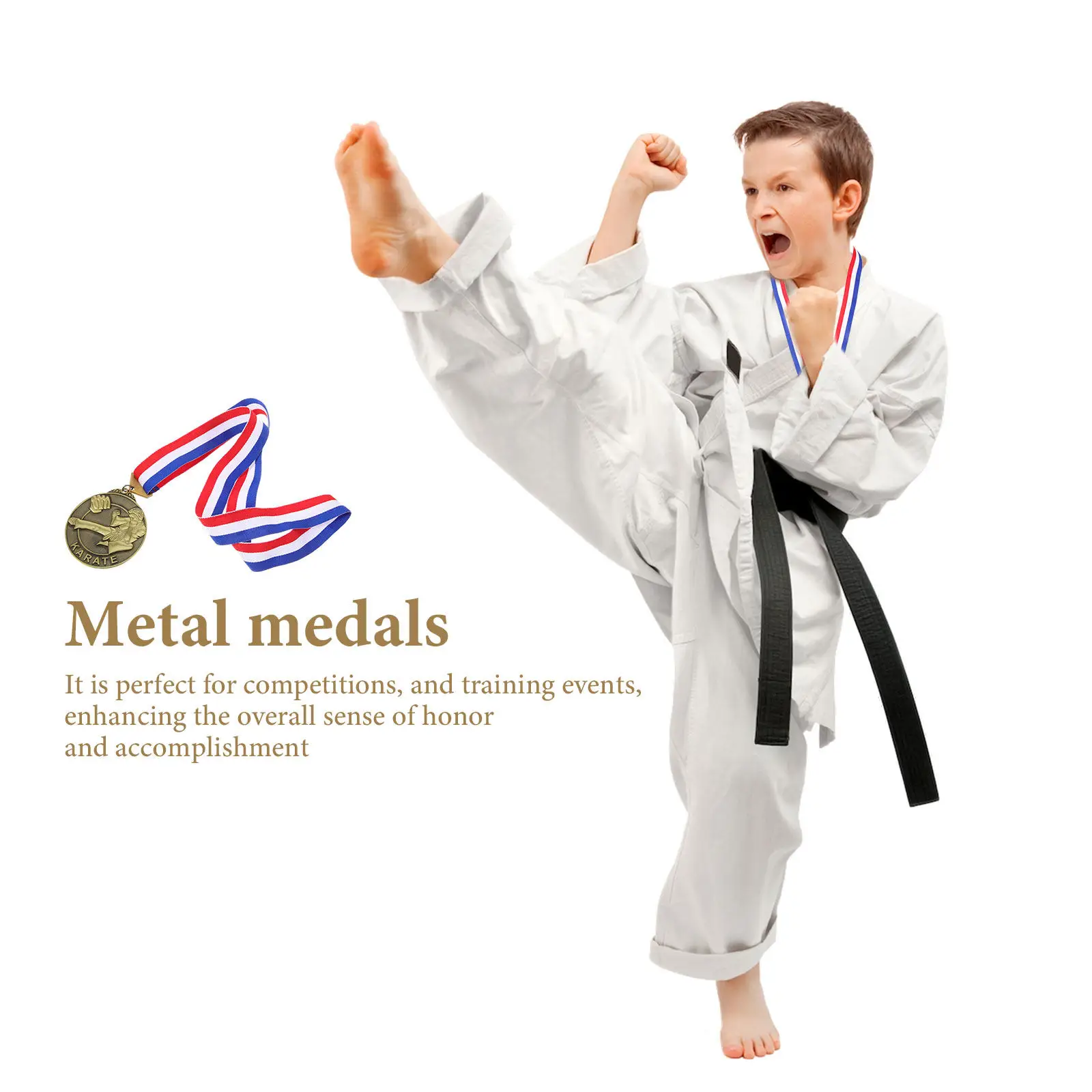 Vintage Style Martial Art Medal Zinc Alloy Heavy Duty Competition Award Medal for Taekwondo Judo Karate Events Hanging