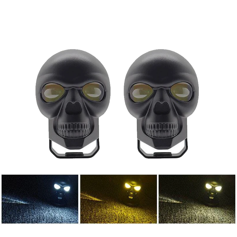 

3 Inch Motorcycle LED Skull Waterproof Headlight Lamp Fog Light For Car Truck 4x4 Offroad Projector Lens Spotlight Work Light